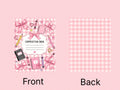 Pink plaid & Bows Notebook / Cover