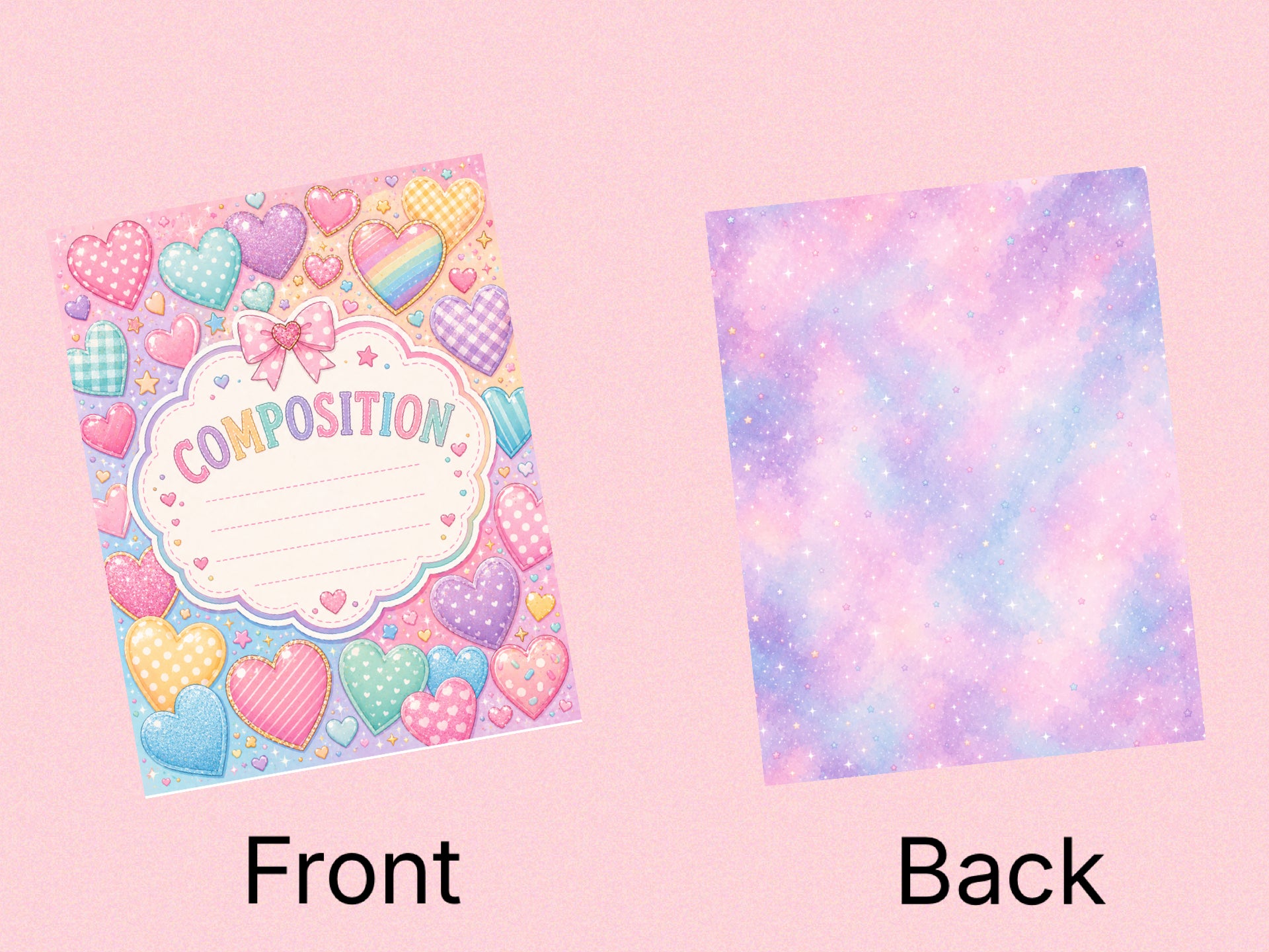 Pastel Hearts Notebook / Cover