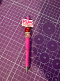 F Cancer Beaded Pen